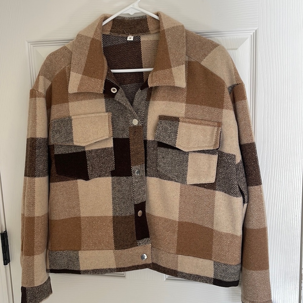 Button up flannel jacket
